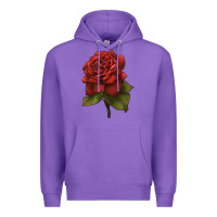 Purple Oklahoma Rose Illustrations Premium Hoodie - LillyAllenDesigns