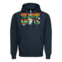 Navy dont worry ive had both my shots Zipper Hoodie - texasbilliewilder