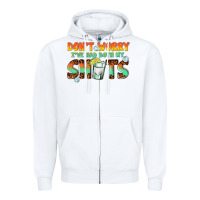 White dont worry ive had both my shots Zipper Hoodie - texasbilliewilder