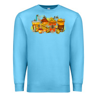 Ocean Blue bee drink Premium Sweatshirt - RacoonDesign