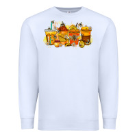 White bee drink Premium Sweatshirt - RacoonDesign