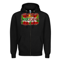 Black mexicana Zipper Hoodie - Zillion Design Studio