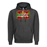 Charcoal Heather mexicana Zipper Hoodie - Zillion Design Studio
