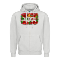Dove Grey mexicana Zipper Hoodie - Zillion Design Studio