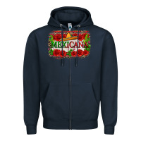 Navy mexicana Zipper Hoodie - Zillion Design Studio