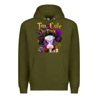 Army Green too cute to trick halloween baby calf Premium Hoodie - Jasminsmagicworld
