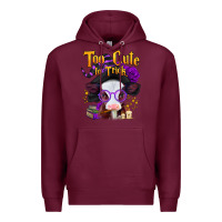 Burgundy too cute to trick halloween baby calf Premium Hoodie - Jasminsmagicworld