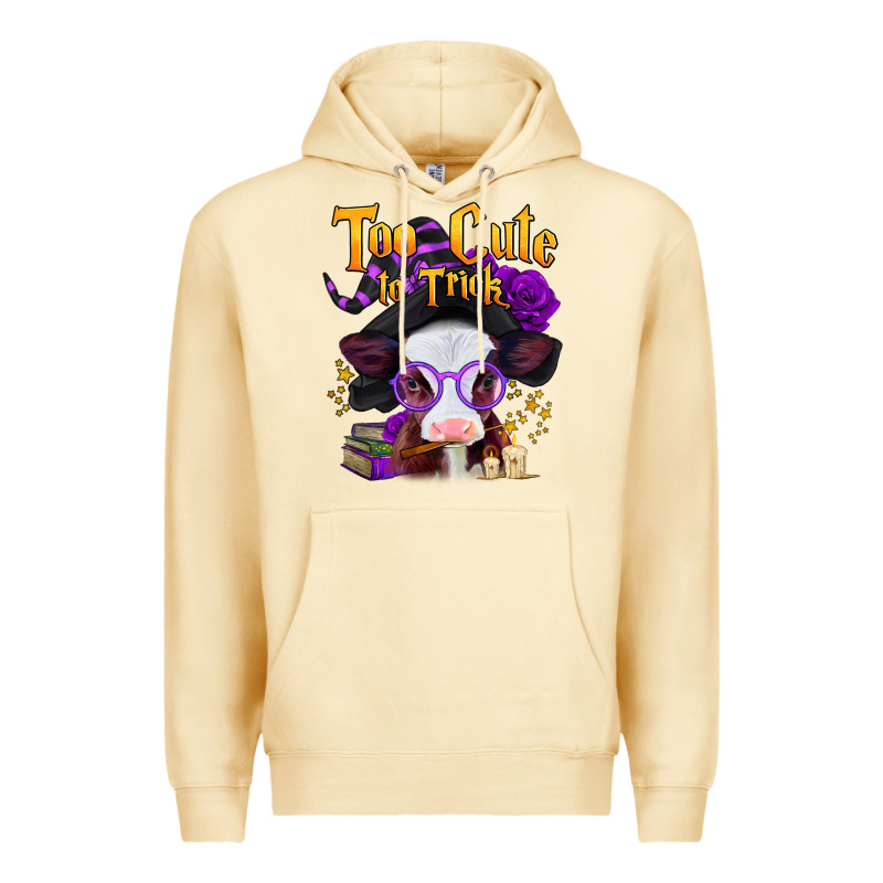 Too Cute To Trick Halloween Baby Calf Premium Hoodie by Jasminsmagicworld | Teevron