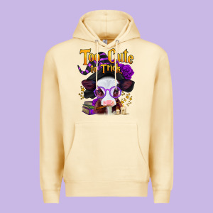 Too Cute To Trick Halloween Baby Calf Premium Hoodie Designed By Jasminsmagicworld