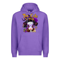 Purple too cute to trick halloween baby calf Premium Hoodie - Jasminsmagicworld