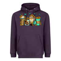 Plum sunflowers coffee cups Heavyweight Hoodie - Zillion Design Studio