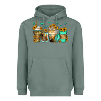 Sage sunflowers coffee cups Heavyweight Hoodie - Zillion Design Studio