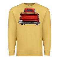 Antique Gold western red truck back view Premium Sweatshirt - FaDigitalArtStudio