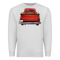 Dove Grey western red truck back view Premium Sweatshirt - FaDigitalArtStudio