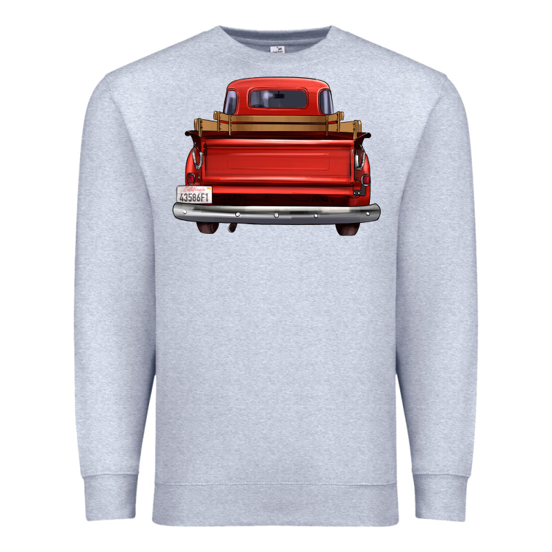 Western Red Truck Back View Premium Sweatshirt by FaDigitalArtStudio | Teevron