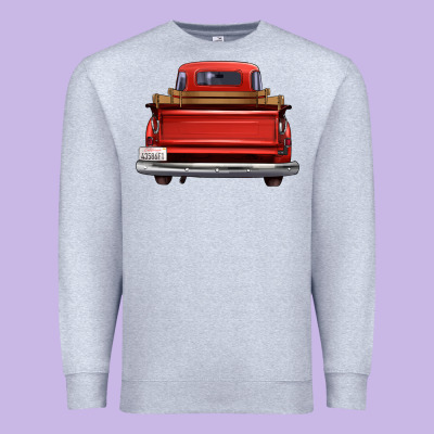 Western Red Truck Back View Premium Sweatshirt Designed By Fadigitalartstudio