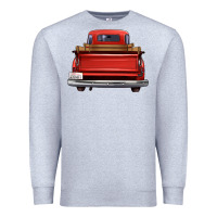 Heather Grey western red truck back view Premium Sweatshirt - FaDigitalArtStudio