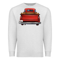 Oatmeal Heather western red truck back view Premium Sweatshirt - FaDigitalArtStudio