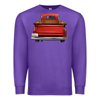 Purple western red truck back view Premium Sweatshirt - FaDigitalArtStudio