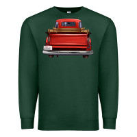 Sports Green western red truck back view Premium Sweatshirt - FaDigitalArtStudio