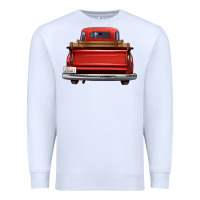 White western red truck back view Premium Sweatshirt - FaDigitalArtStudio