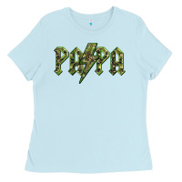 Baby Blue papa  lightning camouflage Ladies Tee - BarkalooDesign