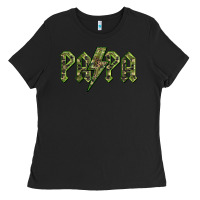 Black papa  lightning camouflage Ladies Tee - BarkalooDesign