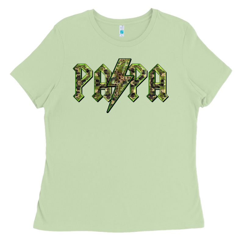 Papa  Lightning Camouflage Ladies Tee by BarkalooDesign | Teevron