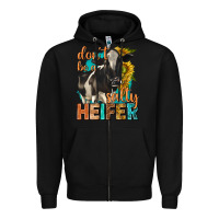 Black dont be a salty heifer with sunflowers Zipper Hoodie - texasbilliewilder