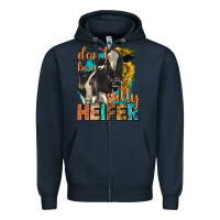 Navy dont be a salty heifer with sunflowers Zipper Hoodie - texasbilliewilder