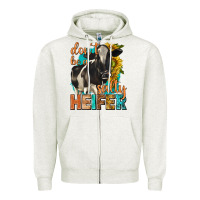 Oatmeal Heather dont be a salty heifer with sunflowers Zipper Hoodie - texasbilliewilder