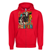 Red dont be a salty heifer with sunflowers Zipper Hoodie - texasbilliewilder