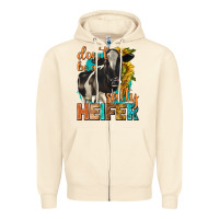 Sandshell dont be a salty heifer with sunflowers Zipper Hoodie - texasbilliewilder