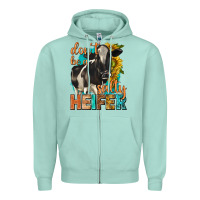 Seafoam dont be a salty heifer with sunflowers Zipper Hoodie - texasbilliewilder