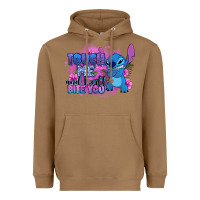 Toasted Coconut touch me and i will bite you stitch Heavyweight Hoodie - Zillion Design Studio