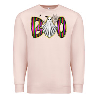 Pale Pink boo ghost Premium Sweatshirt - RacoonDesign