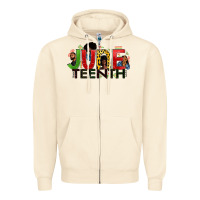 Sandshell JUNE TEENTH Zipper Hoodie - Zillion Design Studio