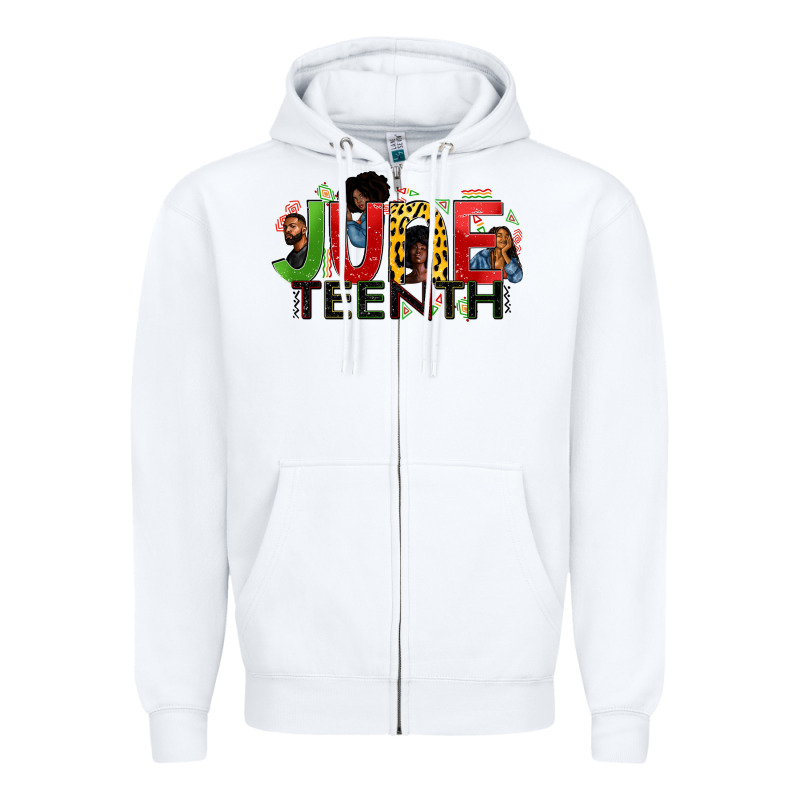June Teenth Zipper Hoodie by Zillion Design Studio | Teevron