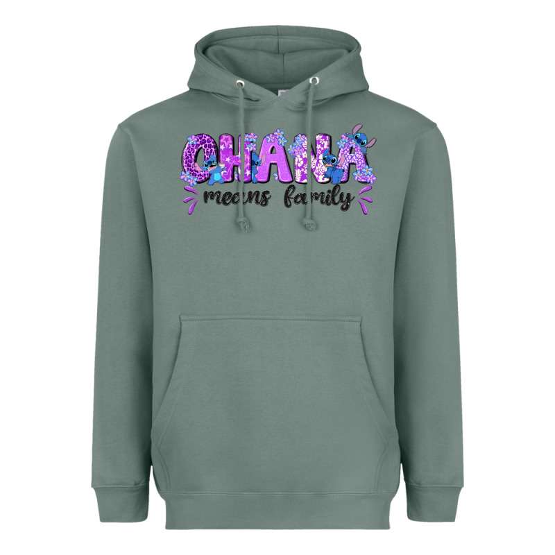 Ohana Means Family With Stitch Heavyweight Hoodie by texasbilliewilder | Teevron