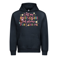 Navy call me antisocial but please don't call me Urban Hoodie - MaliasSmallBusiness