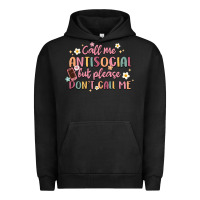 Pigment Black call me antisocial but please don't call me Urban Hoodie - MaliasSmallBusiness