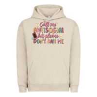 Pigment French Oak call me antisocial but please don't call me Urban Hoodie - MaliasSmallBusiness