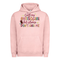 Pigment Salmon call me antisocial but please don't call me Urban Hoodie - MaliasSmallBusiness