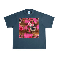 Midnight Navy easter heifer with bunny ears seamless pattern Urban Heavy Tee - Artiststas