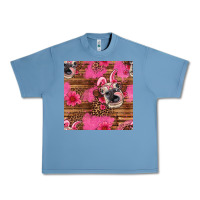 Pebble Blue easter heifer with bunny ears seamless pattern Urban Heavy Tee - Artiststas