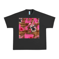 Pigment Black easter heifer with bunny ears seamless pattern Urban Heavy Tee - Artiststas