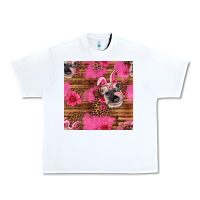 White easter heifer with bunny ears seamless pattern Urban Heavy Tee - Artiststas