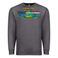 Charcoal Heather fishing dad  libbey glass Premium Sweatshirt - HRA Design Shop