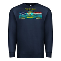 Navy fishing dad  libbey glass Premium Sweatshirt - HRA Design Shop