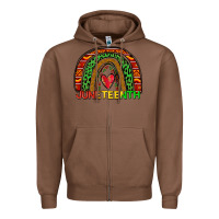 Chestnut juneteenth rainbow Zipper Hoodie - Zillion Design Studio